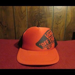 Red and Black Vans Trucker Style Snapback Hat